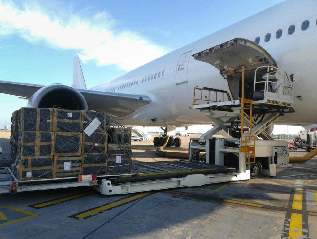 Multimodal transport using air and ground freight
